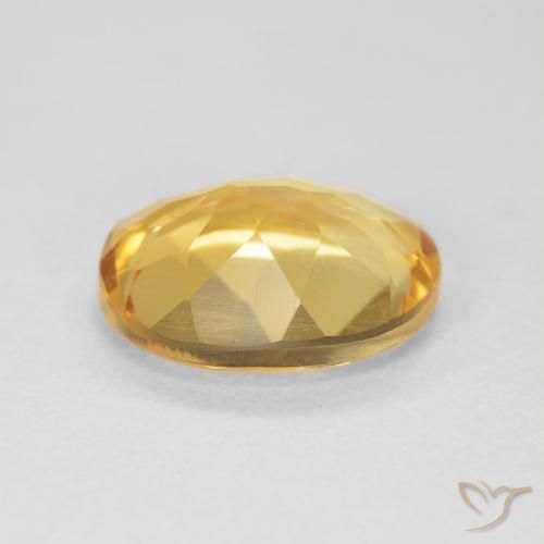 3.98克拉天然黄水晶，椭圆形，VVS-VS