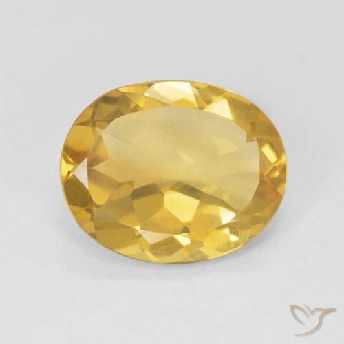 3.34ct 天然 金橙色 黄水晶, 椭圆形, VVS-VS