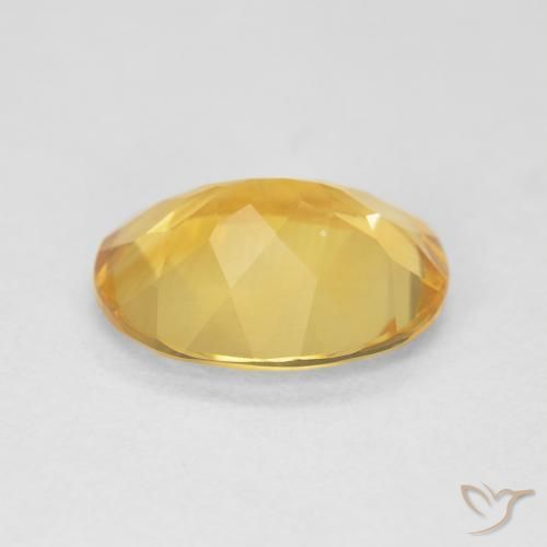 3.34克拉天然黄水晶，椭圆形，VVS-VS