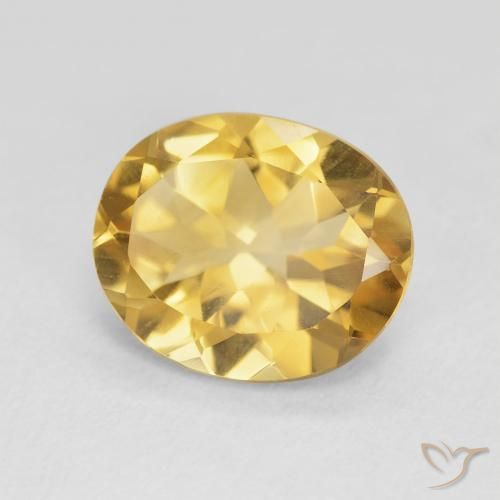 3.95克拉天然黄水晶，椭圆形，VVS-VS