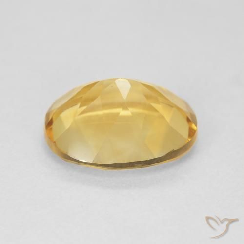 3.95克拉天然黄水晶，椭圆形，VVS-VS