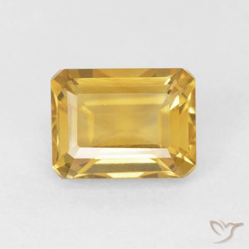 1.75ct 天然 金色 黄水晶, 祖母绿式切割, VVS