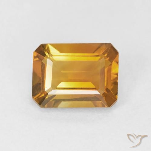 1.47ct 天然 橙金 黄水晶, 祖母绿式切割, VVS