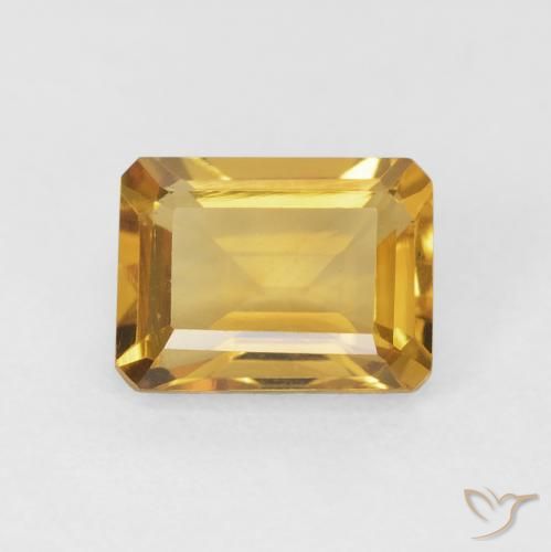 1.62ct 天然 金色 黄水晶, 祖母绿式切割, VVS