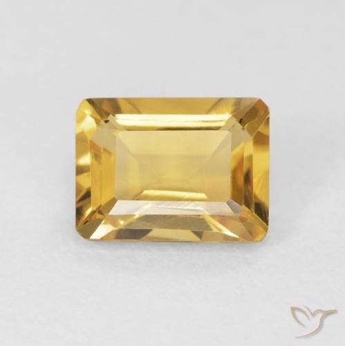 1.45ct 天然 金色 黄水晶, 祖母绿式切割, VVS