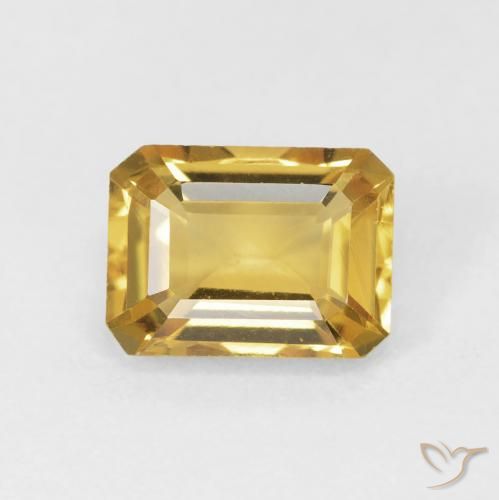 1.53ct 天然 金色 黄水晶, 祖母绿式切割, VVS