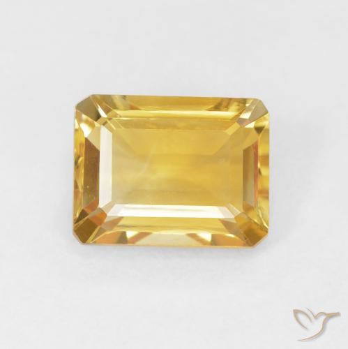 1.56ct 天然 金色 黄水晶, 祖母绿式切割, VVS