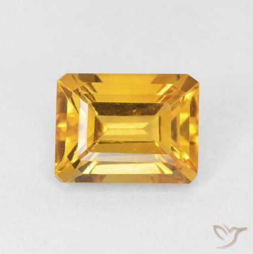 1.82ct 天然 中金 黄水晶, 祖母绿式切割, VVS-VS