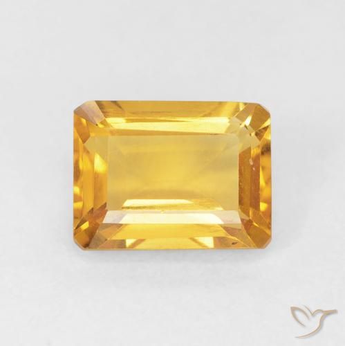 1.74ct 天然 金色 黄水晶, 祖母绿式切割, VVS-VS