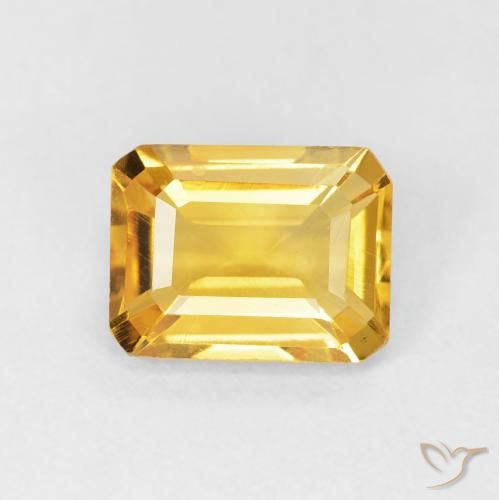 1.40ct 天然 金色 黄水晶, 祖母绿式切割, VVS-VS