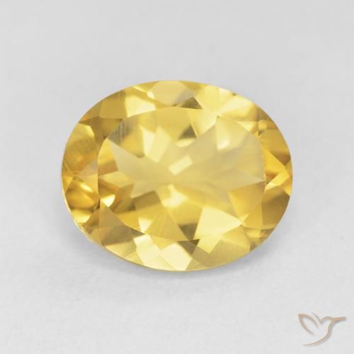 4.19ct 天然 中金 黄水晶, 椭圆形, VVS-VS