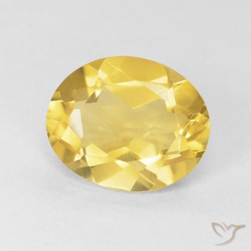 3.91克拉天然黄水晶，椭圆形，VVS-VS