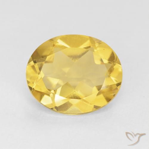 4.06ct 天然 中金 黄水晶, 椭圆形, VVS-VS