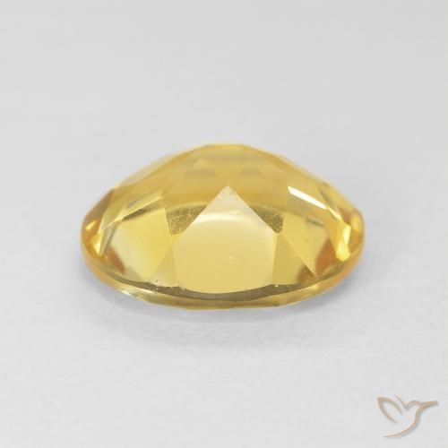 4.06克拉天然黄水晶，椭圆形，VVS-VS