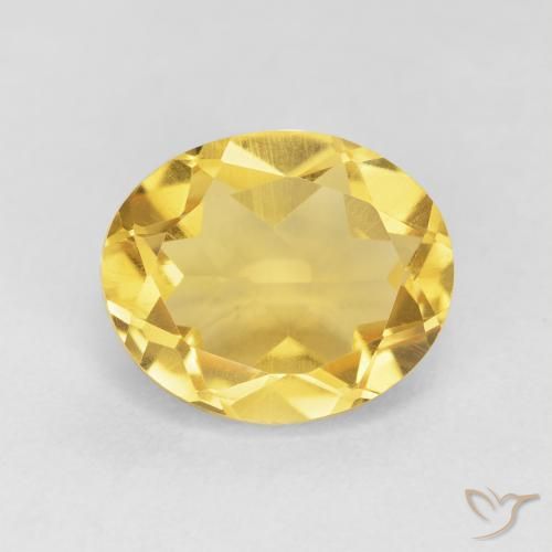 4.34ct 天然 金橙色 黄水晶, 椭圆形, VVS-VS