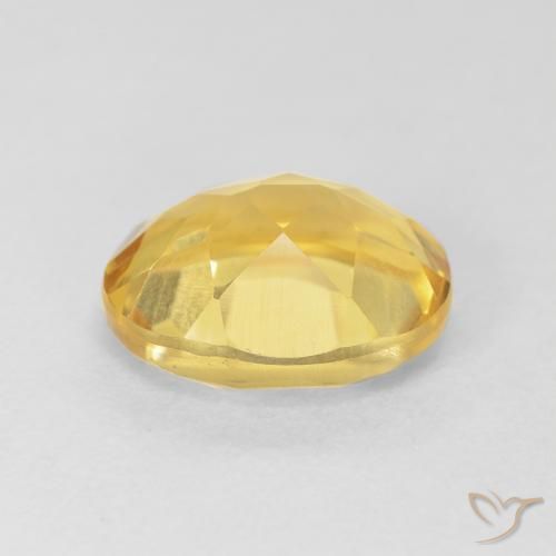 4.34克拉天然黄水晶，椭圆形，VVS-VS