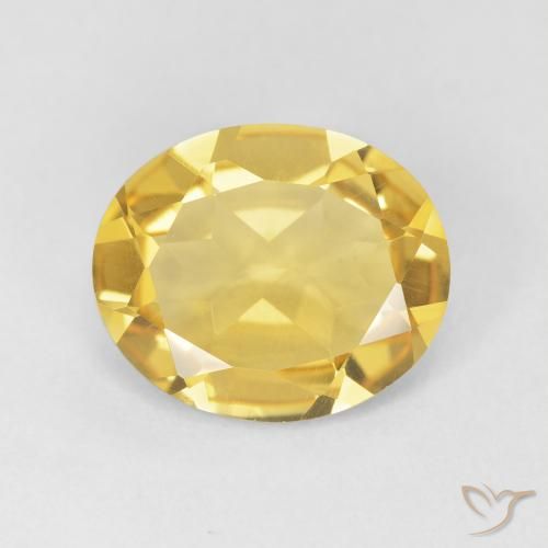 3.71ct 天然 金橙色 黄水晶, 椭圆形, VVS-VS