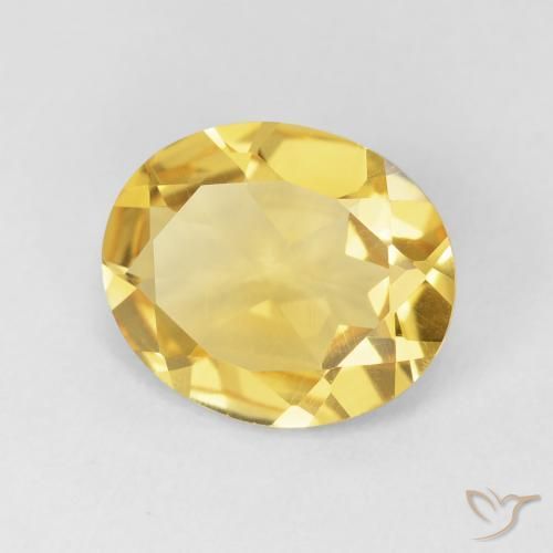3.71克拉天然黄水晶，椭圆形，VVS-VS