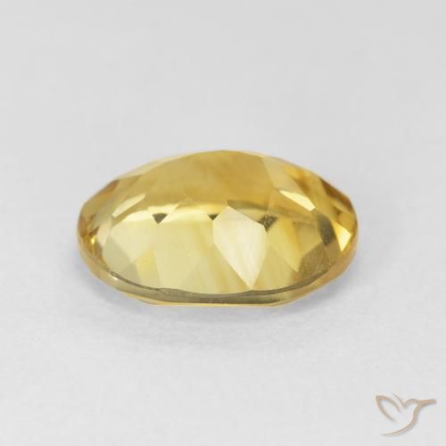 3.87克拉天然黄水晶，椭圆形，VVS-VS