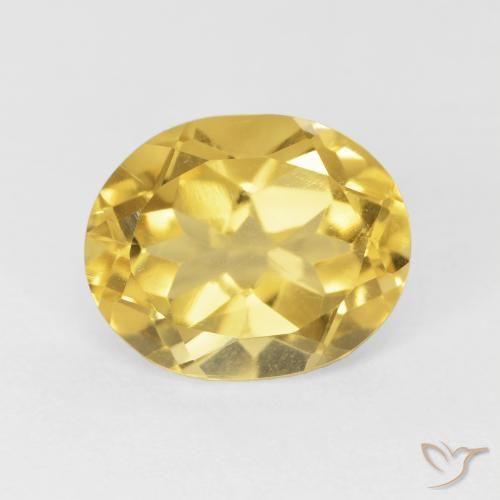 4.24ct 天然 金橙色 黄水晶, 椭圆形, VVS-VS