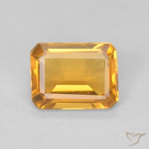 1.07ct 天然 橙金 黄水晶, 祖母绿式切割, VVS-VS