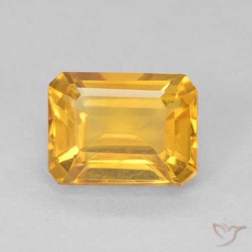 1.72ct 天然 中橙 黄水晶, 祖母绿式切割, VVS-VS