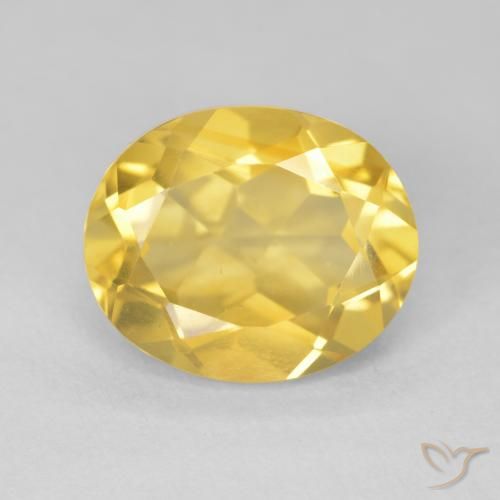 4.43ct 天然 中金 黄水晶, 椭圆形, VVS-VS