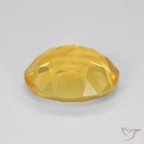 4.43克拉天然黄水晶，椭圆形，VVS-VS