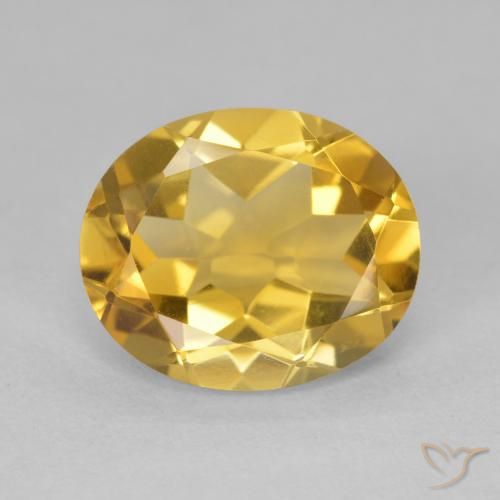 4.06ct 天然 金色 黄水晶, 椭圆形, VVS
