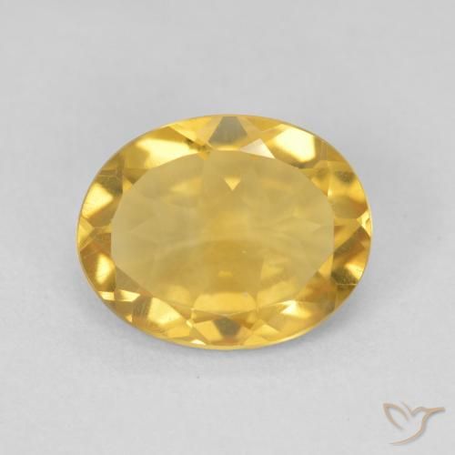 3.15ct 天然 金色 黄水晶, 椭圆形, VVS