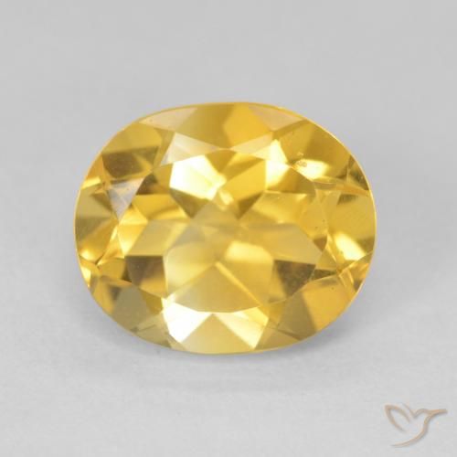 4.67ct 天然 金色 黄水晶, 椭圆形, VVS