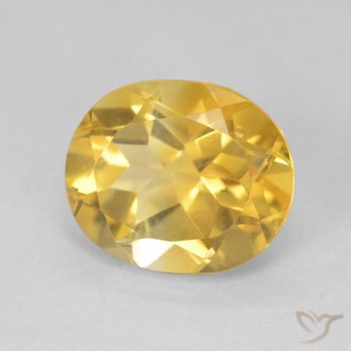 4.67克拉天然黄水晶，椭圆形，VVS