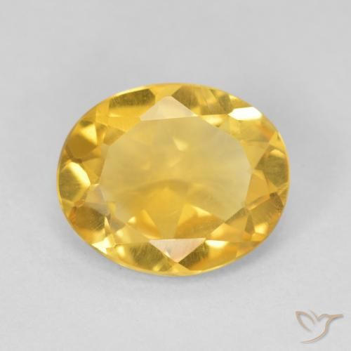 3.39ct 天然 亮金 黄水晶, 椭圆形, VVS