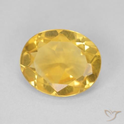 3.39克拉天然黄水晶，椭圆形，VVS
