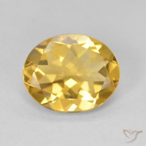 3.60ct 天然 金色 黄水晶, 椭圆形, VVS