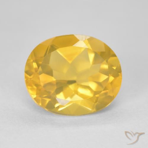 4.58ct 天然 中金 黄水晶, 椭圆形, VVS-VS