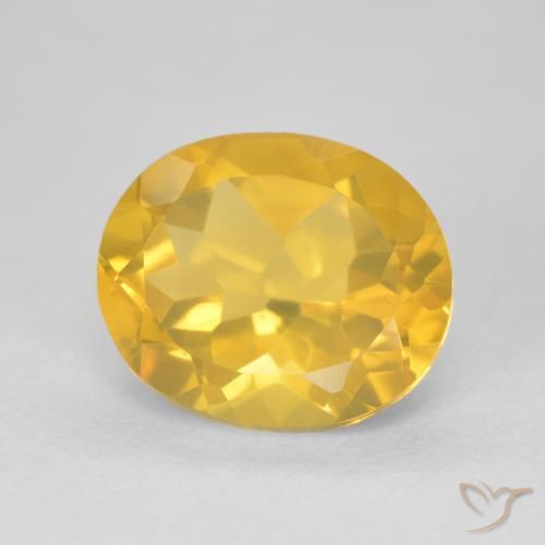 4.58克拉天然黄水晶，椭圆形，VVS-VS
