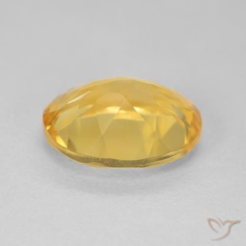 4.08克拉天然黄水晶，椭圆形，VVS