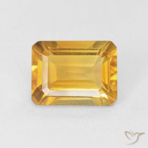 1.77ct 天然 中金 黄水晶, 祖母绿式切割, VVS