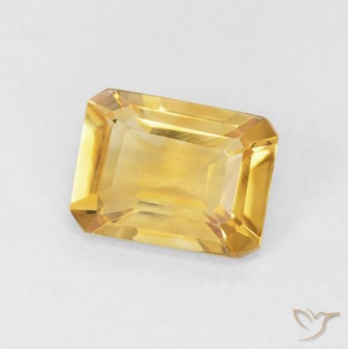 1.37克拉天然黄水晶，八边形，VVS