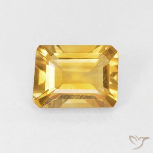 1.35ct 天然 金色 黄水晶, 祖母绿式切割, VVS