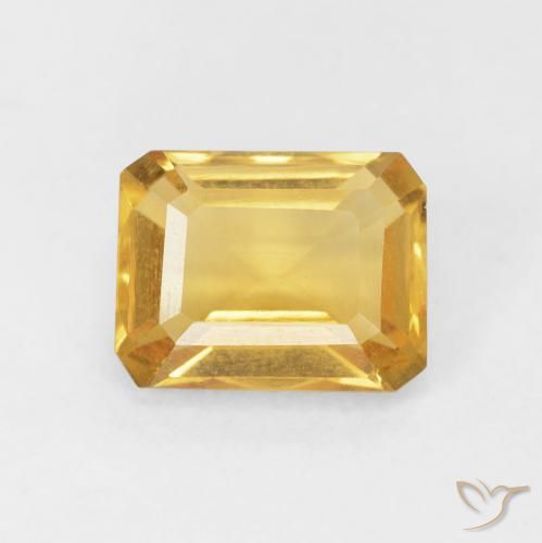 1.66ct 天然 深金 黄水晶, 祖母绿式切割, VVS
