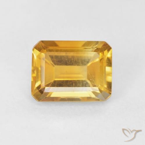 1.54ct 天然 橙金 黄水晶, 祖母绿式切割, VVS
