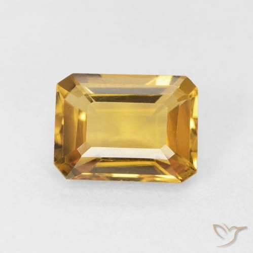 1.46ct 天然 金色 黄水晶, 祖母绿式切割, VVS