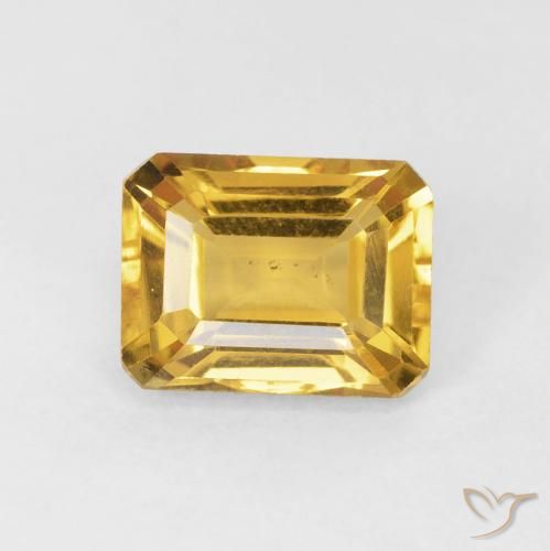 1.62ct 天然 金色 黄水晶, 祖母绿式切割, VS