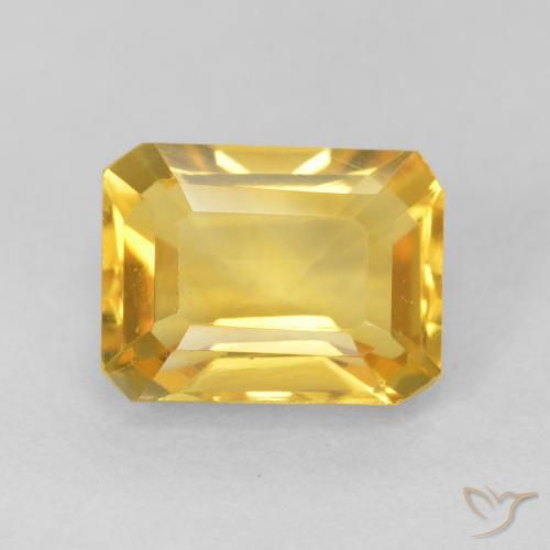 1.76ct 天然 金橙 黄水晶, 祖母绿式切割, VVS