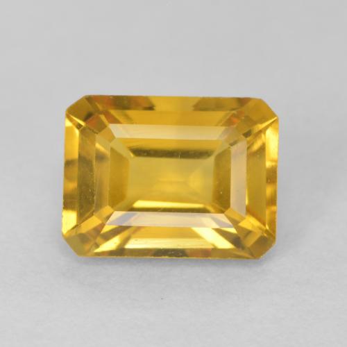 1.66ct 天然 亮金 黄水晶, 祖母绿式切割, VVS