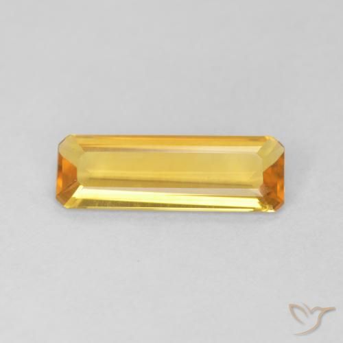 0.86ct 天然 亮金 黄水晶, 祖母绿式切割, VVS