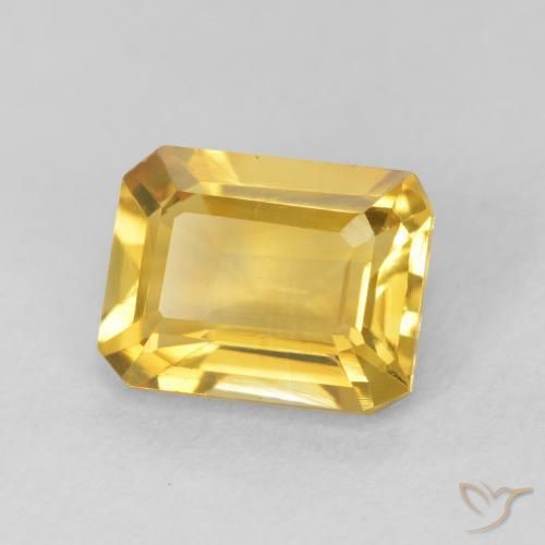 1.42克拉天然黄水晶，八边形，VVS