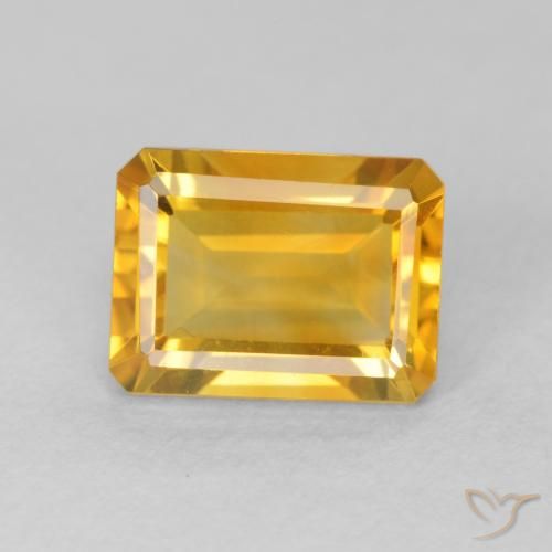 1.63ct 天然 橙金 黄水晶, 祖母绿式切割, VVS